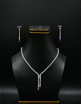 Amethyst Cascade Y-Necklace Set