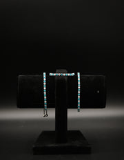 Blue Topaz & Diamond Sterling Silver Tennis Bracelet Set