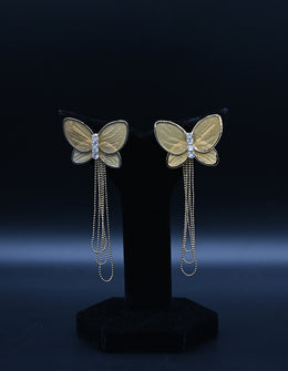 Elegant Butterfly Tassel Drop Earrings