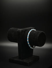 Emerald & Diamond Sterling Silver Tennis Bracelet