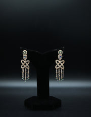 Ornate Celtic Knot Tassel Drop Earrings