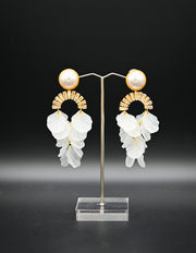 Pearl & Petal Cascade Statement Earrings