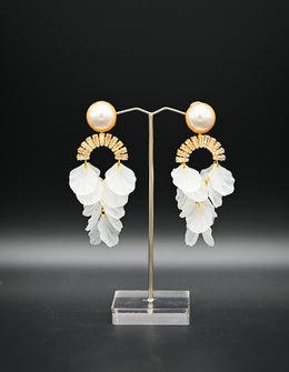 Pearl & Petal Cascade Statement Earrings