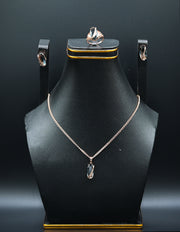 Rose Gold & Phantom Quartz Diamond-Cut Jewelry Set