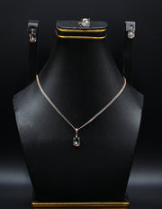 Rose Gold & Champagne Quartz Solitaire Jewelry Set